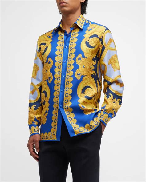 silk shirt mens versace replica|1st copy Versace shirt men.